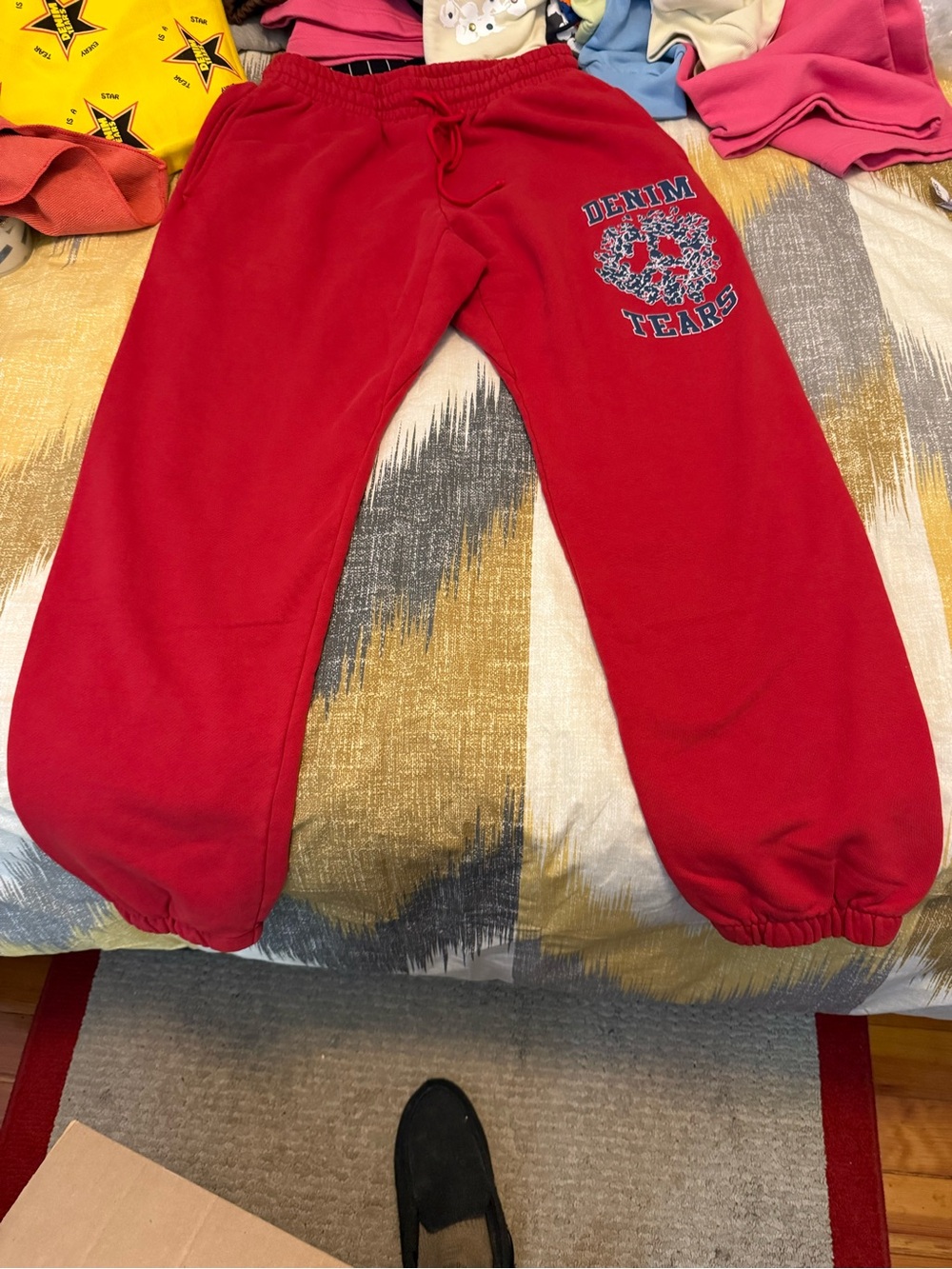 Denim Tears University Men’s Red Sweatpants Size M